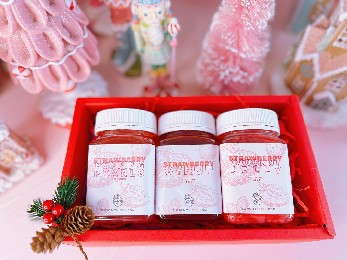 Strawberry Deluxe Christmas Gift Set (Trio)