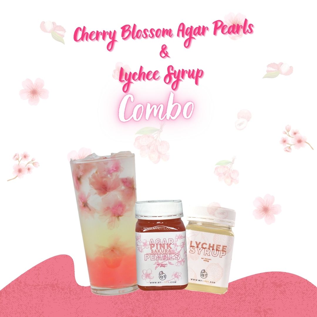 Cherry Blossoms Agar Lychee Syrup Combo - SAVE 5%
