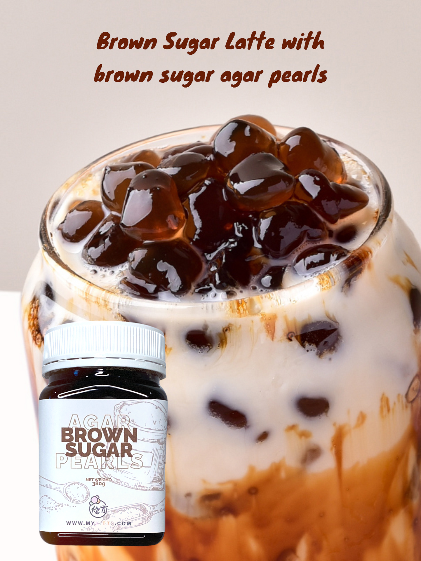 Brown Sugar Agar Pearls 370g
