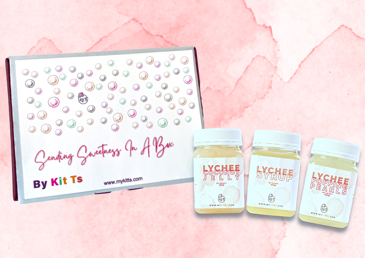 Lychee Trio - (Syrup | Popping Pearls | Coconut Jelly)
