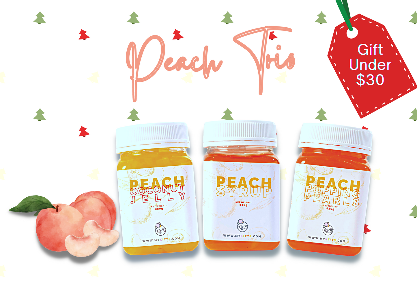 Peach Trio - (Syrup | Popping Pearls | Coconut Jelly)